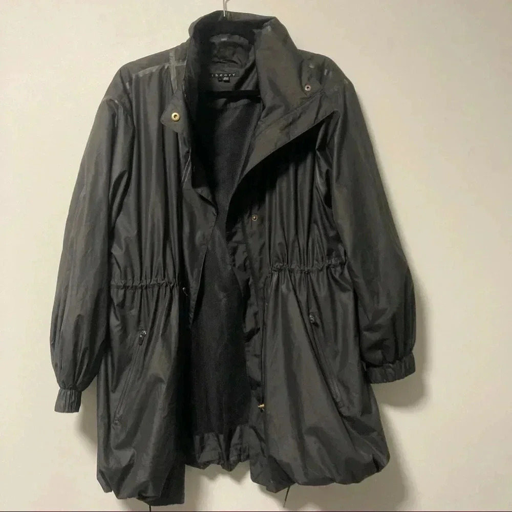 Theory black rain jacket